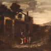Great 17th century religious painting, Lot receives the two angels