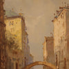 Signed Italian painting, view of Venice