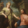 Great 17th century Italian painting, Christ and the Samaritan woman at the well
