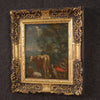 Antique painting, pastoral landscape from the 18th century