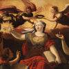 Antique 17th century painting, Allegory of the enemies of the faith