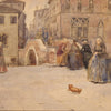 Painting watercolor signed A. Corsetti, view of Venice