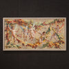 Italian painting Naif games of winged children oil on canvas from 20th century