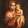 Antique painting Virgin with child from 17th century