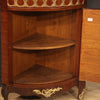 French corner cabinet in chinoiserie lacquered mahogany wood