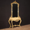 Great lacquered console with mirror in Louis XV style