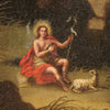 Antique religious painting from 18th century, St. John the Baptist