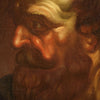 Antique painting, 18th century character head