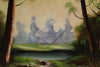 Painting depicting forest landscape signed Riva