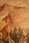 Antique oil on canvas painting depicting landscape