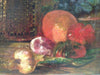 Spanish painting still life with lobster signed and dated 1883