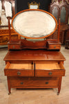 English inlaid commode with mirror