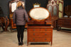 English inlaid commode with mirror
