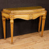 Lacquered and silvered Italian console table in Louis XVI style