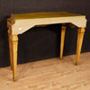 Lacquered and silvered Italian console table in Louis XVI style