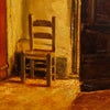 Belgian interior scene oil painting on canvas signed by Pieter Stobbaerts