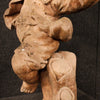 French sculpture in cement child with tambourine from 20th century