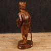 Indian character sculpture in exotic wood from 20th century