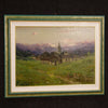 Antique Italian landscape painting signed G. Mariani from 19th century