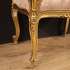 French bench in gilded wood