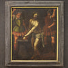 Antique religious painting Flagellation of Jesus from 17th century