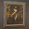 Antique religious painting Flagellation of Jesus from 17th century