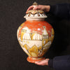 Italian ceramic vase signed and dated