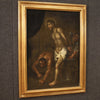 Antique Italian religious painting Christ at the column from 18th century