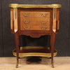 French side table in wood with marble top