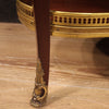 French side table in wood with marble top