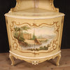 Italian lacquered, gilded and painted corner cupboard from 20th century