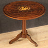 English side table in inlaid wood