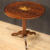 English side table in inlaid wood