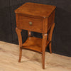 Italian side table in cherry, walnut and fruitwood