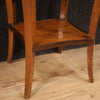 Italian side table in cherry, walnut and fruitwood