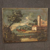 Antique Italian painting seascape oil on canvas from the 18th century