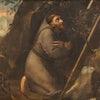 Antique religious painting from the 18th century Saint Francis