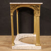 Italian lacquered and gilded console with faux marble top