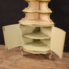 Italian lacquered, gilded and painted corner cabinet from the 20th century
