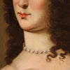 Antique portrait of a lady, oil on panel from the 18th century