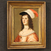 Antique portrait of a lady, oil on panel from the 18th century