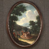Ancient oval painting from the 18th century "Joseph at the well"