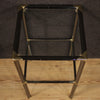 Italian design side table in metal and glass