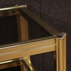 Italian design coffee table in gilded metal